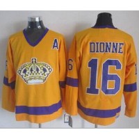 Los Angeles Kings #16 Marcel Dionne Yellow CCM Throwback Stitched NHL Jersey