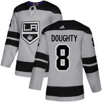 Adidas Los Angeles Kings #8 Drew Doughty Gray Alternate Authentic Stitched NHL Jersey