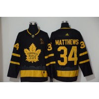 Adidas Toronto Maple Leafs #34 Auston Matthews Black City Edition Authentic Stitched NHL Jersey