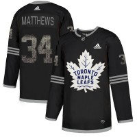 Adidas Toronto Maple Leafs #34 Auston Matthews Black Authentic Classic Stitched NHL Jersey