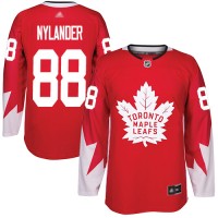 Adidas Toronto Maple Leafs #88 William Nylander Red Team Canada Authentic Stitched NHL Jersey