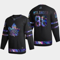 Toronto Toronto Maple Leafs #88 William Nylander Men's Nike Iridescent Holographic Collection NHL Jersey - Black