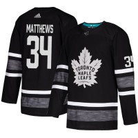 Adidas Toronto Maple Leafs #34 Auston Matthews Black Authentic 2019 All-Star Stitched NHL Jersey