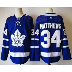 Adidas Toronto Maple Leafs #34 Auston Matthews Blue Home Authentic Stitched NHL Jersey