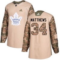 Adidas Toronto Maple Leafs #34 Auston Matthews Camo Authentic 2017 Veterans Day Stitched NHL Jersey