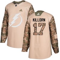 Adidas Tampa Bay Lightning #17 Alex Killorn Camo Authentic 2017 Veterans Day Stitched NHL Jersey