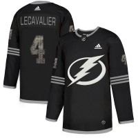 Adidas Tampa Bay Lightning #4 Vincent Lecavalier Black Authentic Classic Stitched NHL Jersey