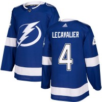 Adidas Tampa Bay Lightning #4 Vincent Lecavalier Blue Home Authentic Stitched NHL Jersey
