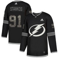Adidas Tampa Bay Lightning #91 Steven Stamkos Black Authentic Classic Stitched NHL Jersey
