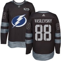 Adidas Tampa Bay Lightning #88 Andrei Vasilevskiy Black 1917-2017 100th Anniversary Stitched NHL Jersey