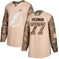 Adidas Tampa Bay Lightning #77 Victor Hedman Camo Authentic 2017 Veterans Day Stitched NHL Jersey