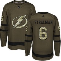 Adidas Tampa Bay Lightning #6 Anton Stralman Green Salute to Service Stitched NHL Jersey