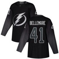 Adidas Tampa Bay Lightning #41 Pierre-Edouard Bellemare Black Alternate Authentic Stitched NHL Jersey