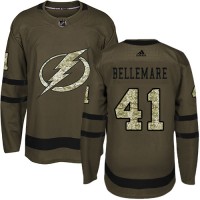 Adidas Tampa Bay Lightning #41 Pierre-Edouard Bellemare Green Salute to Service Stitched NHL Jersey