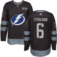 Adidas Tampa Bay Lightning #6 Anton Stralman Black 1917-2017 100th Anniversary Stitched NHL Jersey