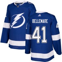 Adidas Tampa Bay Lightning #41 Pierre-Edouard Bellemare Blue Home Authentic Stitched NHL Jersey