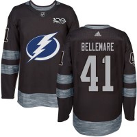 Adidas Tampa Bay Lightning #41 Pierre-Edouard Bellemare Black 1917-2017 100th Anniversary Stitched NHL Jersey