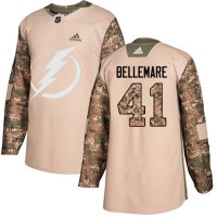 Adidas Tampa Bay Lightning #41 Pierre-Edouard Bellemare Camo Authentic 2017 Veterans Day Stitched NHL Jersey