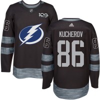 Adidas Tampa Bay Lightning #86 Nikita Kucherov Black 1917-2017 100th Anniversary Stitched NHL Jersey