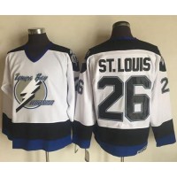 Tampa Bay Lightning #26 Martin St. Louis White CCM Throwback Stitched NHL Jersey