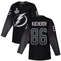Adidas Tampa Bay Lightning #86 Nikita Kucherov Black Alternate Authentic 2020 Stanley Cup Champions Stitched NHL Jersey