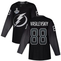 Adidas Tampa Bay Lightning #88 Andrei Vasilevskiy Black Alternate Authentic 2020 Stanley Cup Champions Stitched NHL Jersey