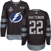 Adidas Tampa Bay Lightning #22 Kevin Shattenkirk Black 1917-2017 100th Anniversary 2020 Stanley Cup Champions Stitched NHL Jersey