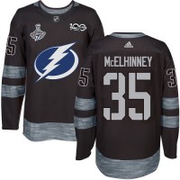 Adidas Tampa Bay Lightning #35 Curtis McElhinney Black 1917-2017 100th Anniversary 2020 Stanley Cup Champions Stitched NHL Jersey