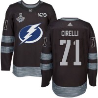 Adidas Tampa Bay Lightning #71 Anthony Cirelli Black 1917-2017 100th Anniversary 2020 Stanley Cup Champions Stitched NHL Jersey