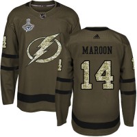 Adidas Tampa Bay Lightning #14 Pat Maroon Green Salute to Service 2020 Stanley Cup Champions Stitched NHL Jersey