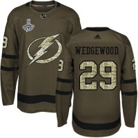 Adidas Tampa Bay Lightning #29 Scott Wedgewood Green Salute to Service 2020 Stanley Cup Champions Stitched NHL Jersey