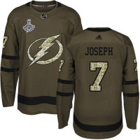 Adidas Tampa Bay Lightning #7 Mathieu Joseph Green Salute to Service 2020 Stanley Cup Champions Stitched NHL Jersey