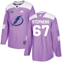 Adidas Tampa Bay Lightning #67 Mitchell Stephens Purple Authentic Fights Cancer 2020 Stanley Cup Champions Stitched NHL Jersey