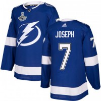 Adidas Tampa Bay Lightning #7 Mathieu Joseph Blue Home Authentic 2020 Stanley Cup Champions Stitched NHL Jersey