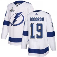 Adidas Tampa Bay Lightning #19 Barclay Goodrow White Road Authentic 2020 Stanley Cup Champions Stitched NHL Jersey