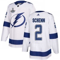 Adidas Tampa Bay Lightning #2 Luke Schenn White Road Authentic 2020 Stanley Cup Champions Stitched NHL Jersey