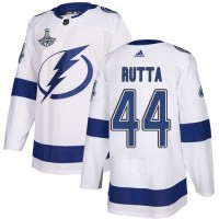 Adidas Tampa Bay Lightning #44 Jan Rutta White Road Authentic 2020 Stanley Cup Champions Stitched NHL Jersey