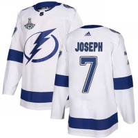 Adidas Tampa Bay Lightning #7 Mathieu Joseph White Road Authentic 2020 Stanley Cup Champions Stitched NHL Jersey
