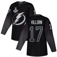 Adidas Tampa Bay Lightning #17 Alex Killorn Black Alternate Authentic 2020 Stanley Cup Champions Stitched NHL Jersey