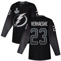 Adidas Tampa Bay Lightning #23 Carter Verhaeghe Black Alternate Authentic 2020 Stanley Cup Champions Stitched NHL Jersey