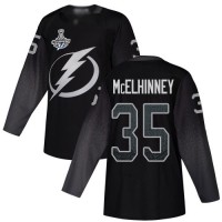 Adidas Tampa Bay Lightning #35 Curtis McElhinney Black Alternate Authentic 2020 Stanley Cup Champions Stitched NHL Jersey