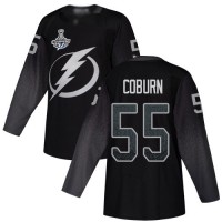 Adidas Tampa Bay Lightning #55 Braydon Coburn Black Alternate Authentic 2020 Stanley Cup Champions Stitched NHL Jersey