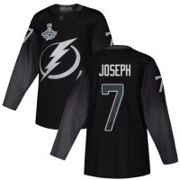 Adidas Tampa Bay Lightning #7 Mathieu Joseph Black Alternate Authentic 2020 Stanley Cup Champions Stitched NHL Jersey