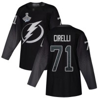 Adidas Tampa Bay Lightning #71 Anthony Cirelli Black Alternate Authentic 2020 Stanley Cup Champions Stitched NHL Jersey