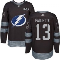 Adidas Tampa Bay Lightning #13 Cedric Paquette Black 1917-2017 100th Anniversary Stitched NHL Jersey