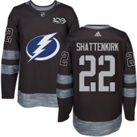 Adidas Tampa Bay Lightning #22 Kevin Shattenkirk Black 1917-2017 100th Anniversary Stitched NHL Jersey