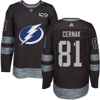 Adidas Tampa Bay Lightning #81 Erik Cernak Black 1917-2017 100th Anniversary Stitched NHL Jersey