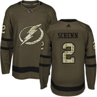 Adidas Tampa Bay Lightning #2 Luke Schenn Green Salute to Service Stitched NHL Jersey