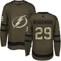 Adidas Tampa Bay Lightning #29 Scott Wedgewood Green Salute to Service Stitched NHL Jersey