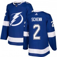 Adidas Tampa Bay Lightning #2 Luke Schenn Blue Home Authentic Stitched NHL Jersey